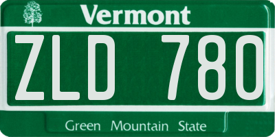 VT license plate ZLD780