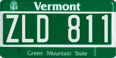 VT license plate ZLD811