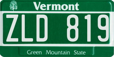 VT license plate ZLD819