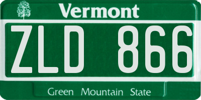VT license plate ZLD866