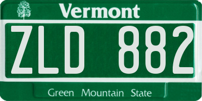 VT license plate ZLD882