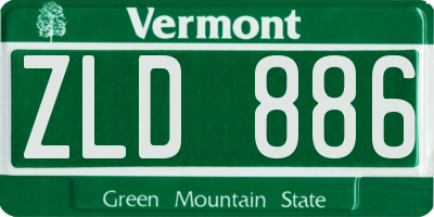 VT license plate ZLD886