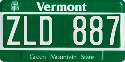VT license plate ZLD887