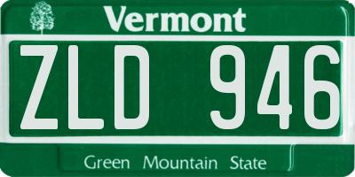 VT license plate ZLD946