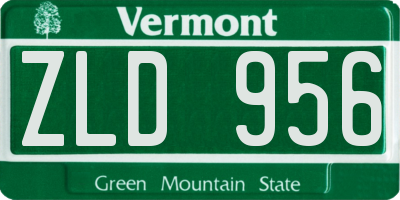 VT license plate ZLD956
