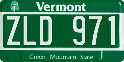 VT license plate ZLD971