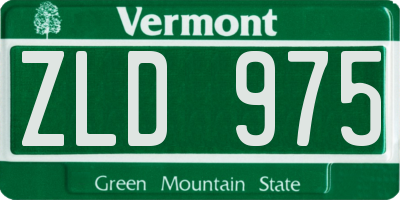 VT license plate ZLD975