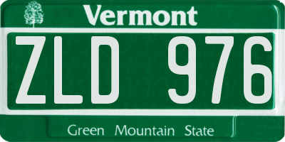 VT license plate ZLD976