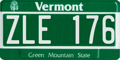 VT license plate ZLE176