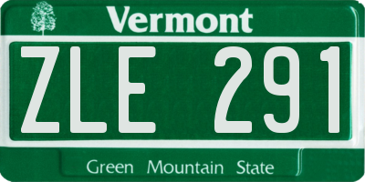 VT license plate ZLE291