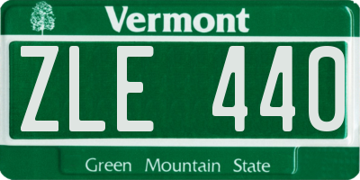 VT license plate ZLE440