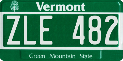 VT license plate ZLE482
