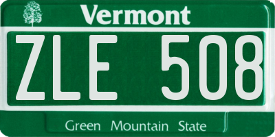 VT license plate ZLE508