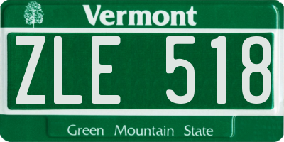 VT license plate ZLE518