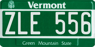 VT license plate ZLE556