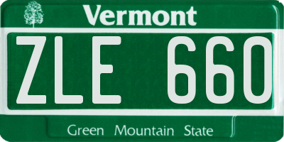 VT license plate ZLE660