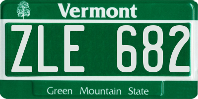 VT license plate ZLE682