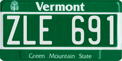 VT license plate ZLE691
