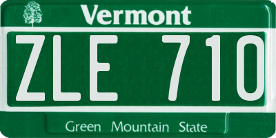 VT license plate ZLE710