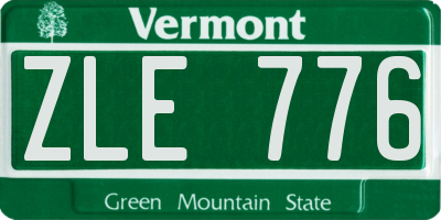 VT license plate ZLE776