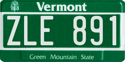 VT license plate ZLE891