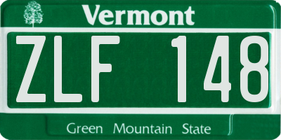 VT license plate ZLF148