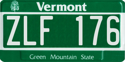 VT license plate ZLF176