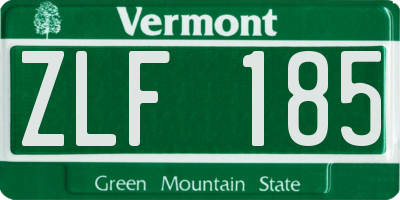 VT license plate ZLF185