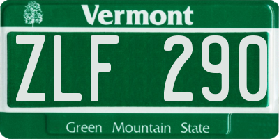VT license plate ZLF290