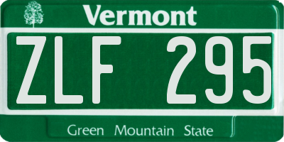 VT license plate ZLF295