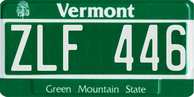 VT license plate ZLF446