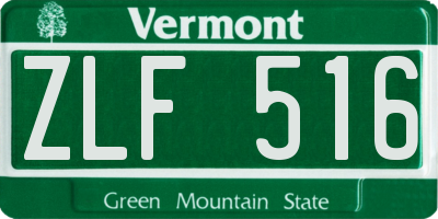 VT license plate ZLF516