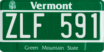VT license plate ZLF591
