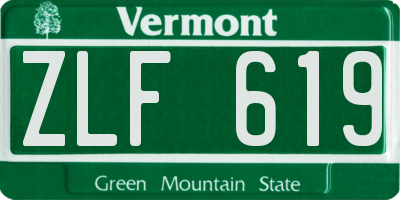 VT license plate ZLF619
