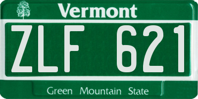 VT license plate ZLF621