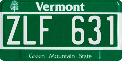 VT license plate ZLF631