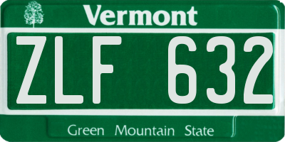 VT license plate ZLF632