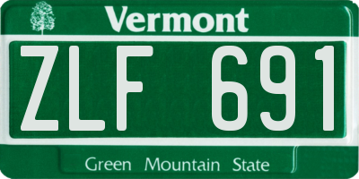 VT license plate ZLF691