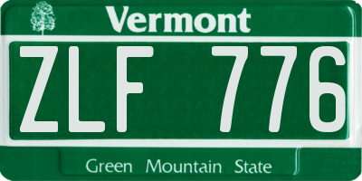 VT license plate ZLF776