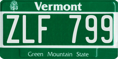 VT license plate ZLF799