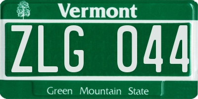VT license plate ZLG044