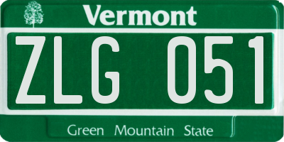 VT license plate ZLG051