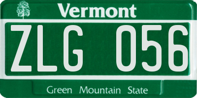 VT license plate ZLG056