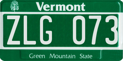 VT license plate ZLG073