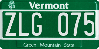 VT license plate ZLG075