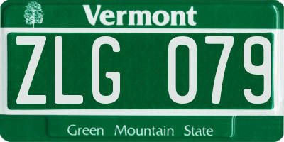 VT license plate ZLG079