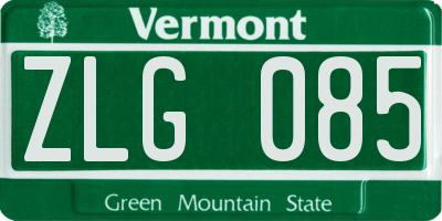 VT license plate ZLG085
