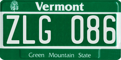 VT license plate ZLG086