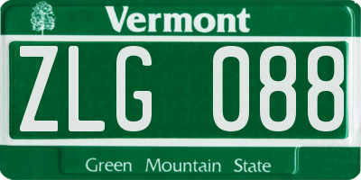 VT license plate ZLG088