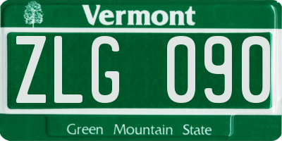 VT license plate ZLG090